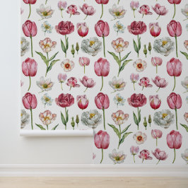 Detaillierte Blume-Kollektion Peonies tulip Rose Tapete