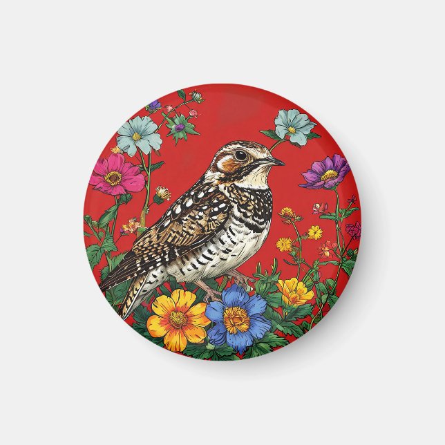 Detaillierte Darstellung eines Thrush Bird Magnet (Vorne)