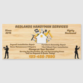 Detaillierte Handyman Business Advert Magnet anpas