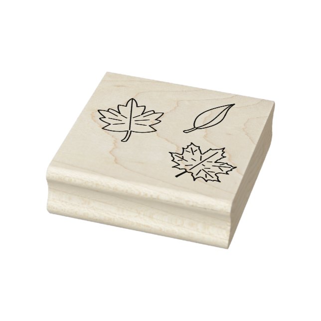 Detaillierte Herbstlaube Art Briefmarke Gummistempel (Stempel)