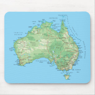 Detaillierte Karte Australiens Mousepad
