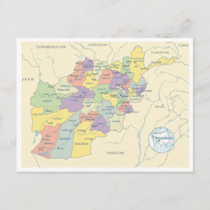 Detaillierte Karte der Regionen Afghanistans