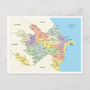 Detaillierte Karte der Regionen Aserbaidschans