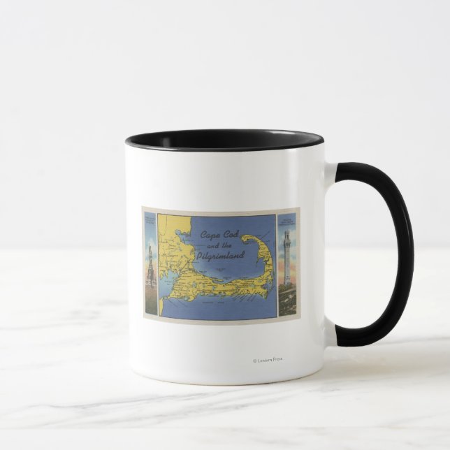 Detaillierte Karte des Pilgerlandes Tasse (Rechts)