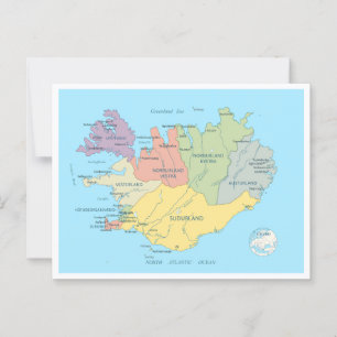 Detaillierte Karte Islands