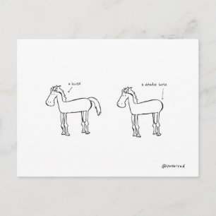detaillierte Pferdepostkarte Postkarte