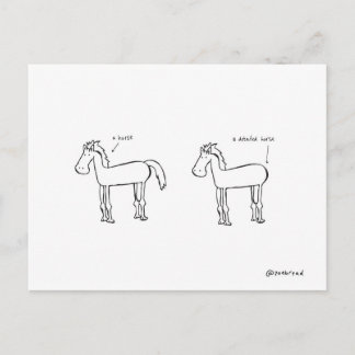 detaillierte Pferdepostkarte Postkarte