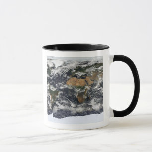 Detaillierte Satellitenansicht der Erde Tasse