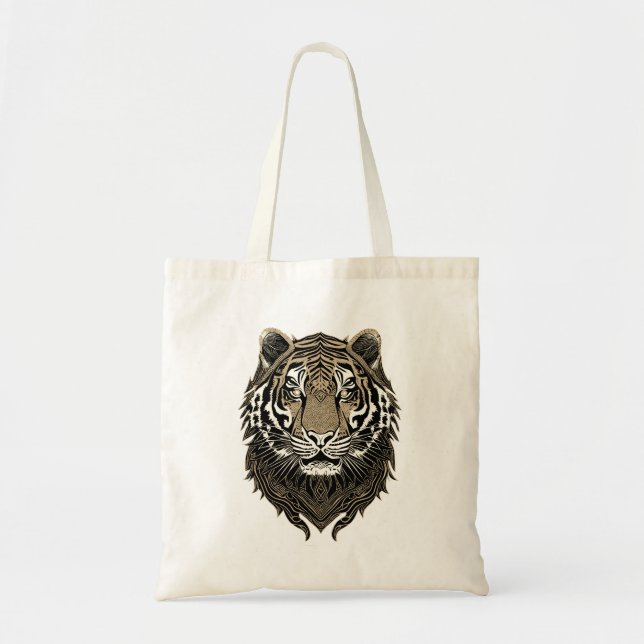 Detaillierte Tigerfront Tragetasche (Vorne)