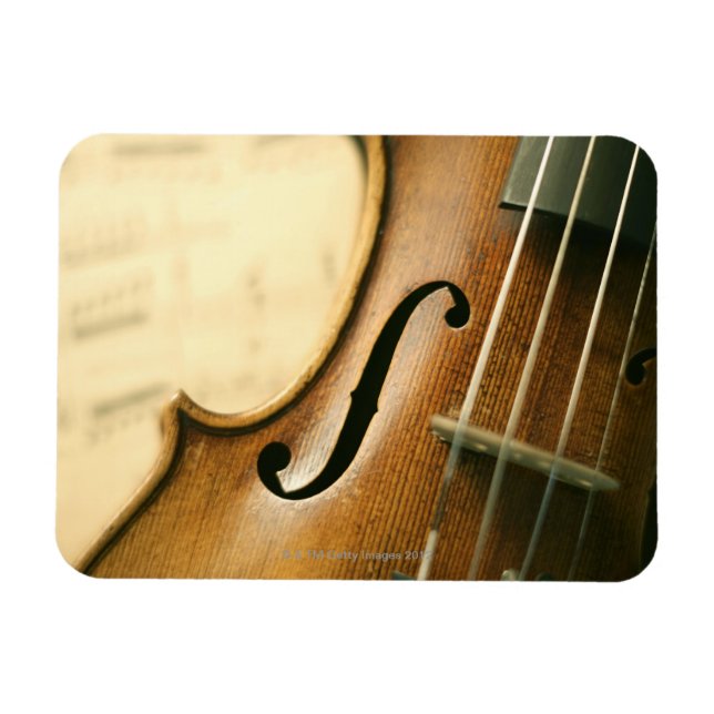 Detaillierte Violine Magnet (Horizontal)
