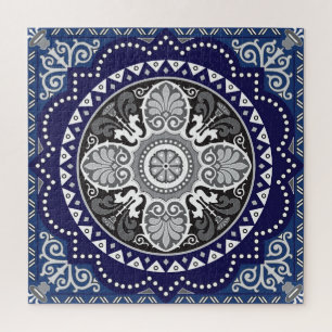 Detaillierter Blumenstrauß Paisley Design