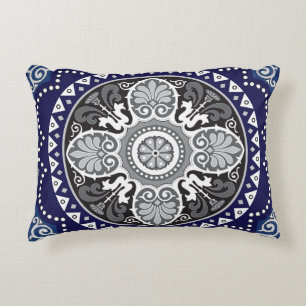 Detaillierter Blumenstrauß Paisley Design Dekokissen