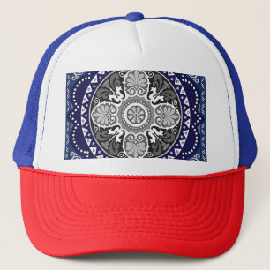 Detaillierter Blumenstrauß Paisley Design Truckerkappe