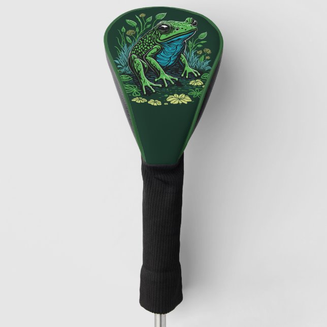 Detaillierter Teigfrosch Golf Headcover (Vorderseite)
