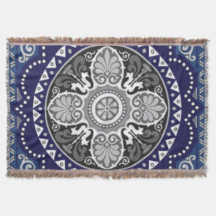 Detailliertes Blumen-Schal Paisley-Design Decke