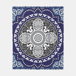 Detailliertes Blumen-Schal Paisley-Design Fleecedecke
