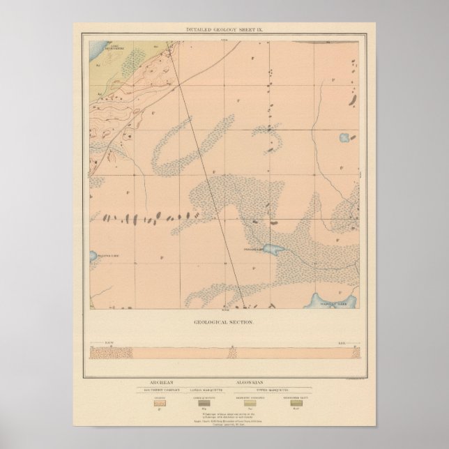 Detailliertes Geologie-Blatt IX Poster (Vorne)