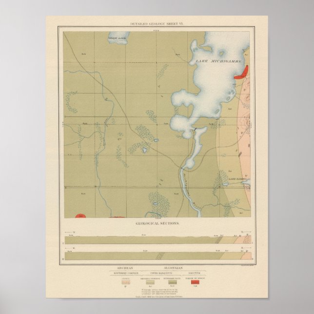 Detailliertes Geologie-Blatt VI Poster (Vorne)