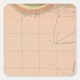 Detailliertes Geologie-Blatt XX Quadratischer Aufkleber