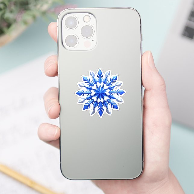 Detailliertes Snowflake-Design Aufkleber (Telefon)