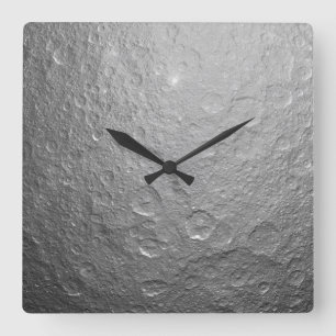 Detailliertes Vollmond-Foto   Hochauflösende Mondo Quadratische Wanduhr