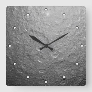 Detailliertes Vollmond-Foto Hochauflösende Mondo Quadratische Wanduhr