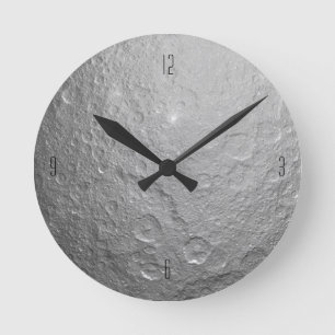 Detailliertes Vollmond-Foto Hochauflösende Mondo Runde Wanduhr