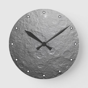 Detailliertes Vollmond-Foto Hochauflösende Mondo Runde Wanduhr