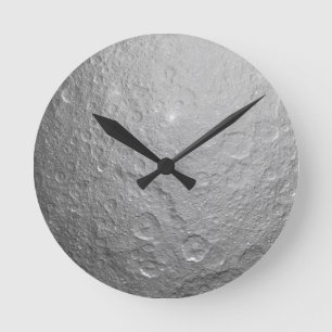 Detailliertes Vollmond-Foto Hochauflösende Mondo Runde Wanduhr