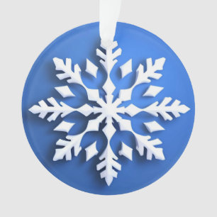 Detailliertes weißes Schneeflockendesign Ornament