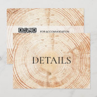 Détails Code QR Modèle Rustic Wood Mariage