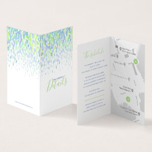 Détails de l'événement mariage plan bleu vert