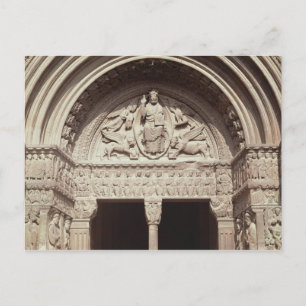 Details der Kirchenfassade mit den Postkarte