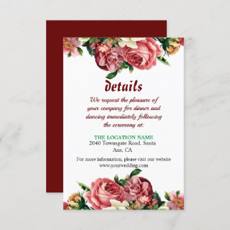 Détails des Faire-part de mariage Roses Blush simp