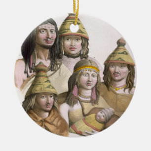 Details des Kopfschmucks in Nordwestamerika (colo Keramik Ornament