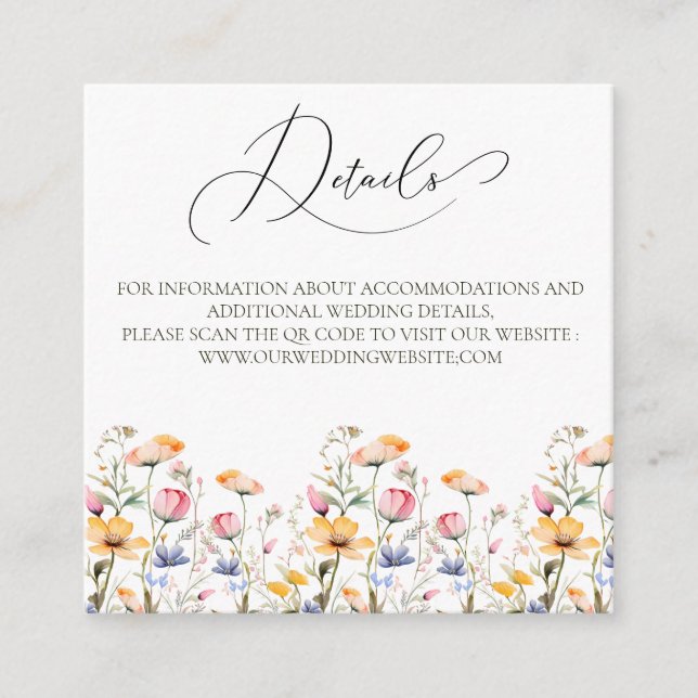 Détails du code QR du Fleur sauvage de la carte bu (Devant)