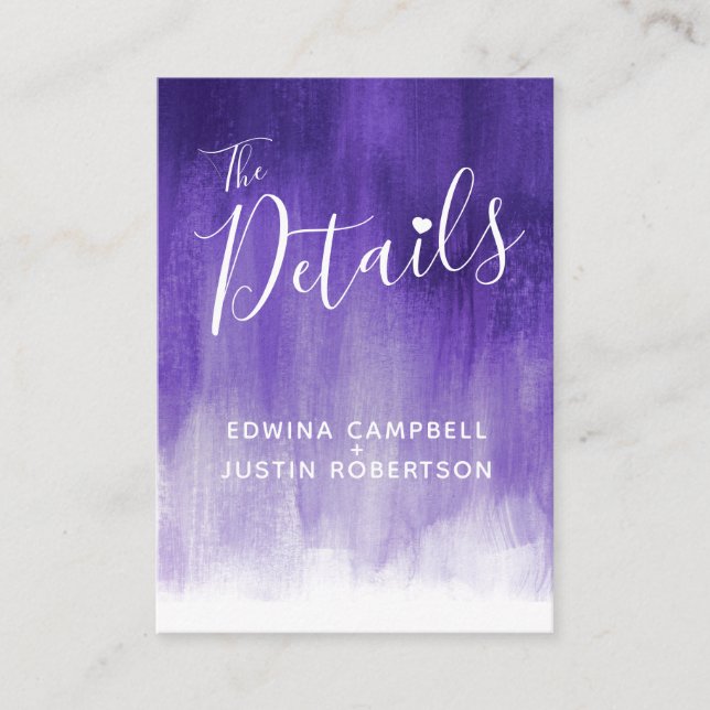 Détails du mariage carte de boîtier ultraviolet (Devant)