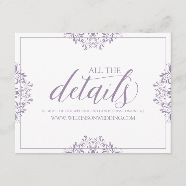 Détails du mariage / Carte d'information | Nadine  (Devant)