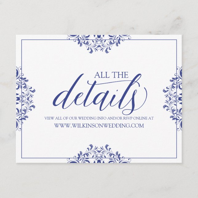 Détails du mariage / Carte d'information | Nadine  (Devant)