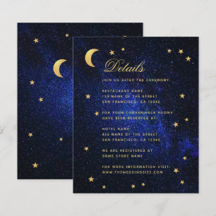 Détails du Mariage céleste Carte de budget Gold St