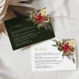 Détails du mariage d'hiver de Noël Carte de clôtur