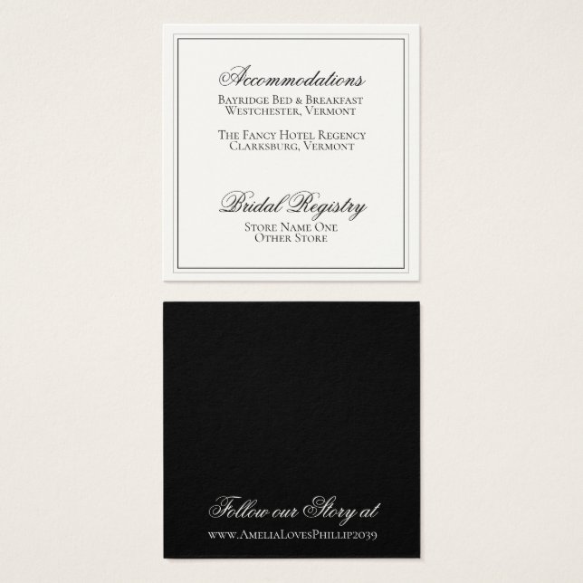 Détails du Mariage noir et blanc élégant (Devant & derrière)