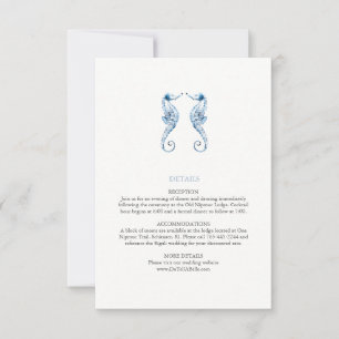 Détails du mariage sur la plage Carte Aquarelle Ch
