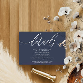 Details Einfache Marine RSVP Karte