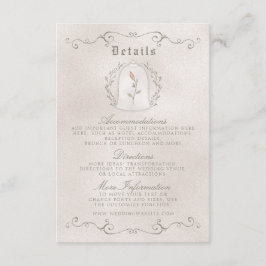 DETAILS | Elegante Rose der Beauty Wedding Begleitkarte