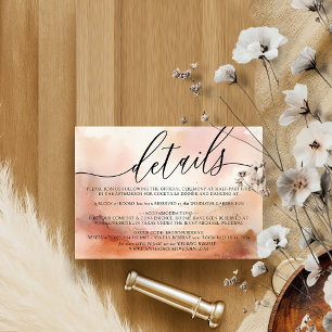 Details Elegante Rose Goldene Hochzeit RSVP Karte