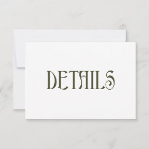 DETAILS Floral Art Nouveau RSVP Karte