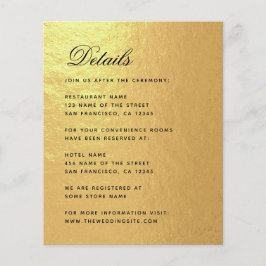 Details Imitate Gold Budget Hochzeitskarte