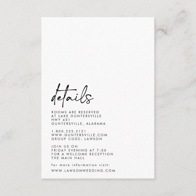 Details-Karte Begleitkarte (Vorderseite)