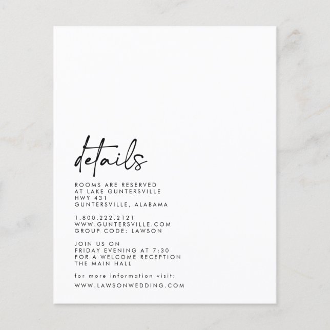 Details-Karte Flyer (Vorne)